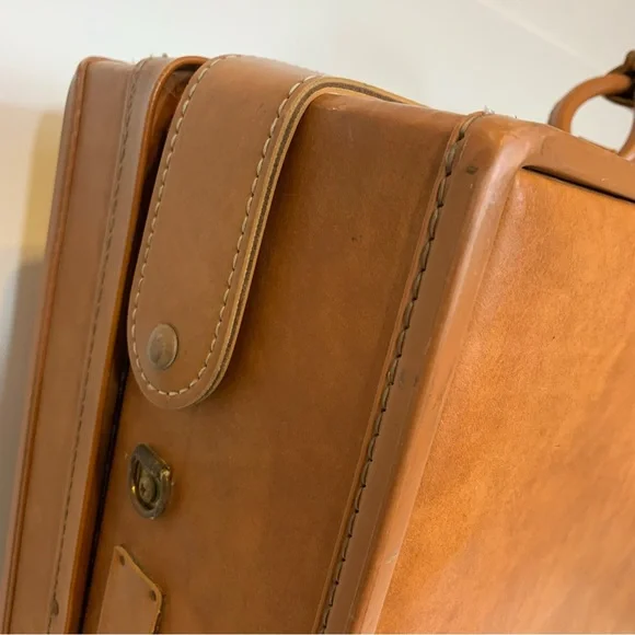 Vintage Mid Century Modern Hartmann Pullman Large Luggage with Belting
